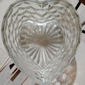 Elegant Clear Heart-Shaped Glass Art